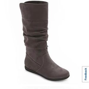 Women's grey slouch boots